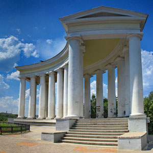 Colonnade at Vorontsov Palace in Odessa.